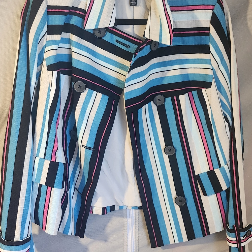 Jones New York Vibrant Striped Blazer
